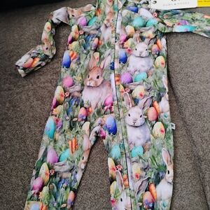 Kids Easter Bunny Print One-Piece Romper - Multi